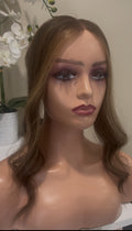 The AJ Hairline Human Hair Enhancer 12inch Money Piece Brown