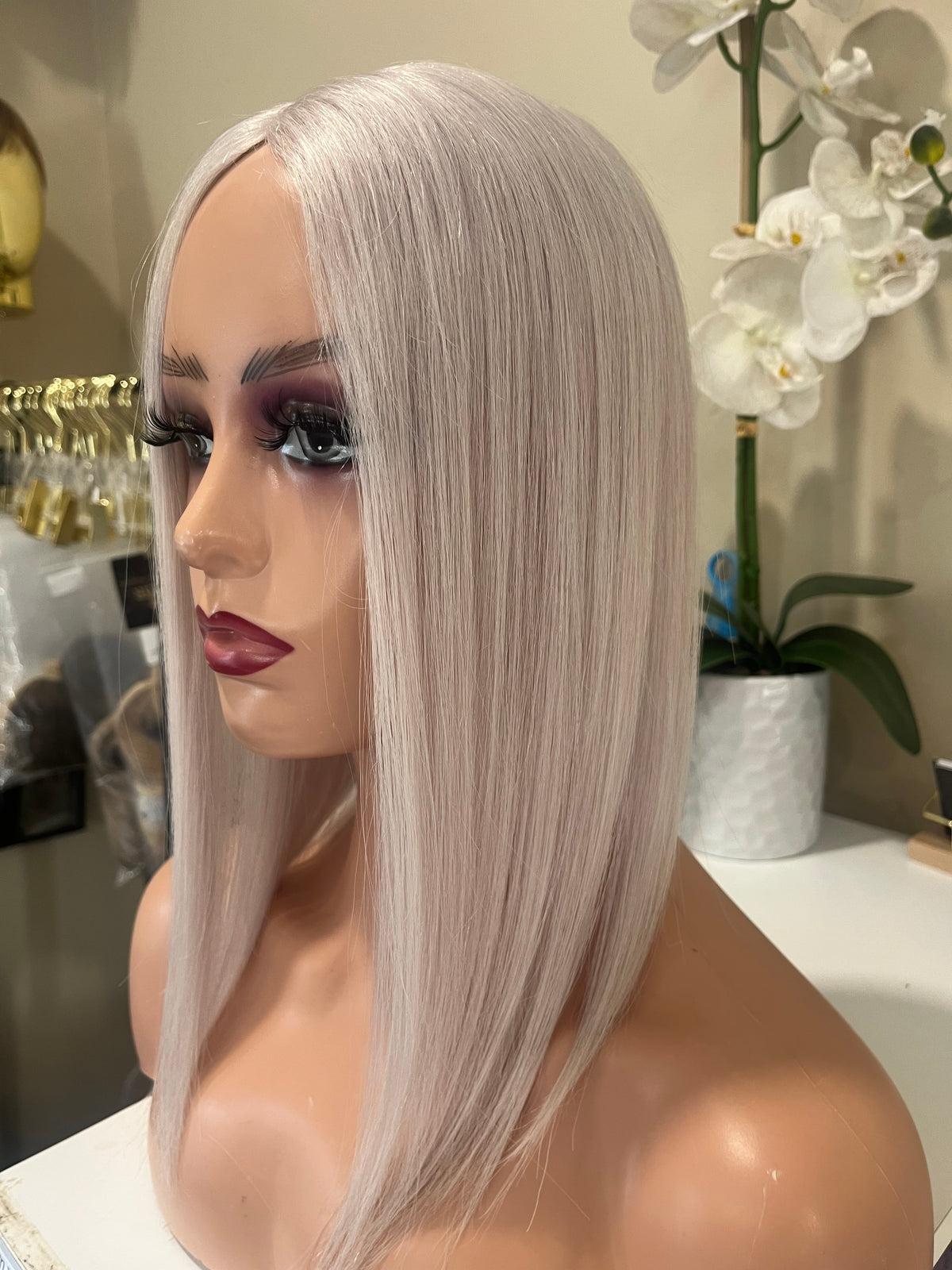 The AJ Ultra Lightweight Human Hair Enhancer 14inch Platinum Silver