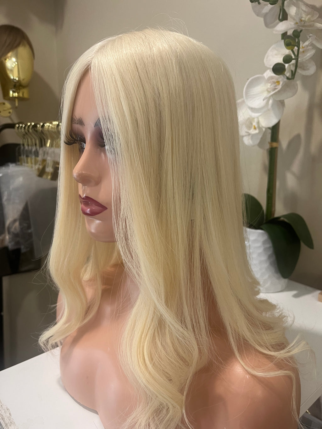 The AJ Silk Human Hair Enhancer Pure Platinum 16 inches
