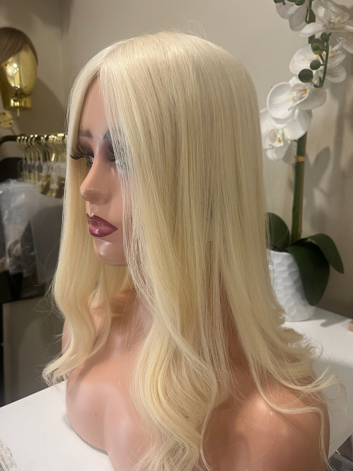 The AJ Silk Human Hair Enhancer Pure Platinum 16 inches