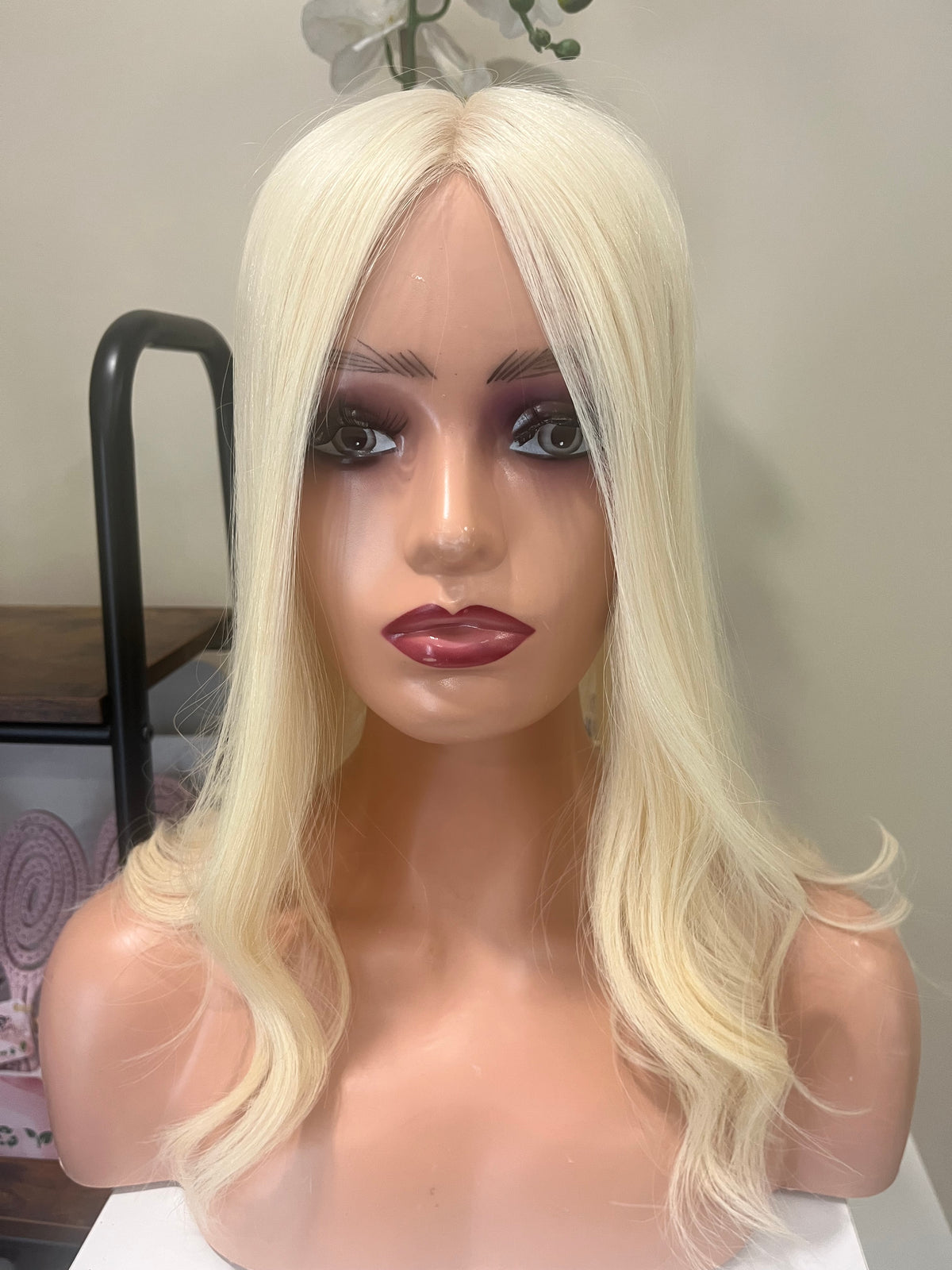 The AJ Silk Human Hair Enhancer Pure Platinum 16 inches