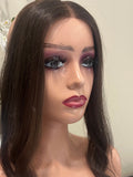 The AJ Hairline Human Hair Enhancer 14inch Luxe Dark brown