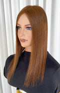 The AJ Ultra Lightweight Human Hair Enhancer 18inch Golden Copper Brown
