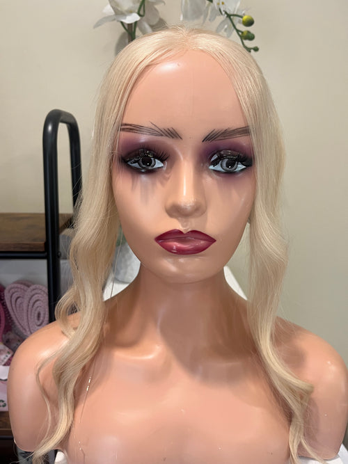 The AJ Hairline Human Hair Enhancer 12inch Luxe Light Blonde