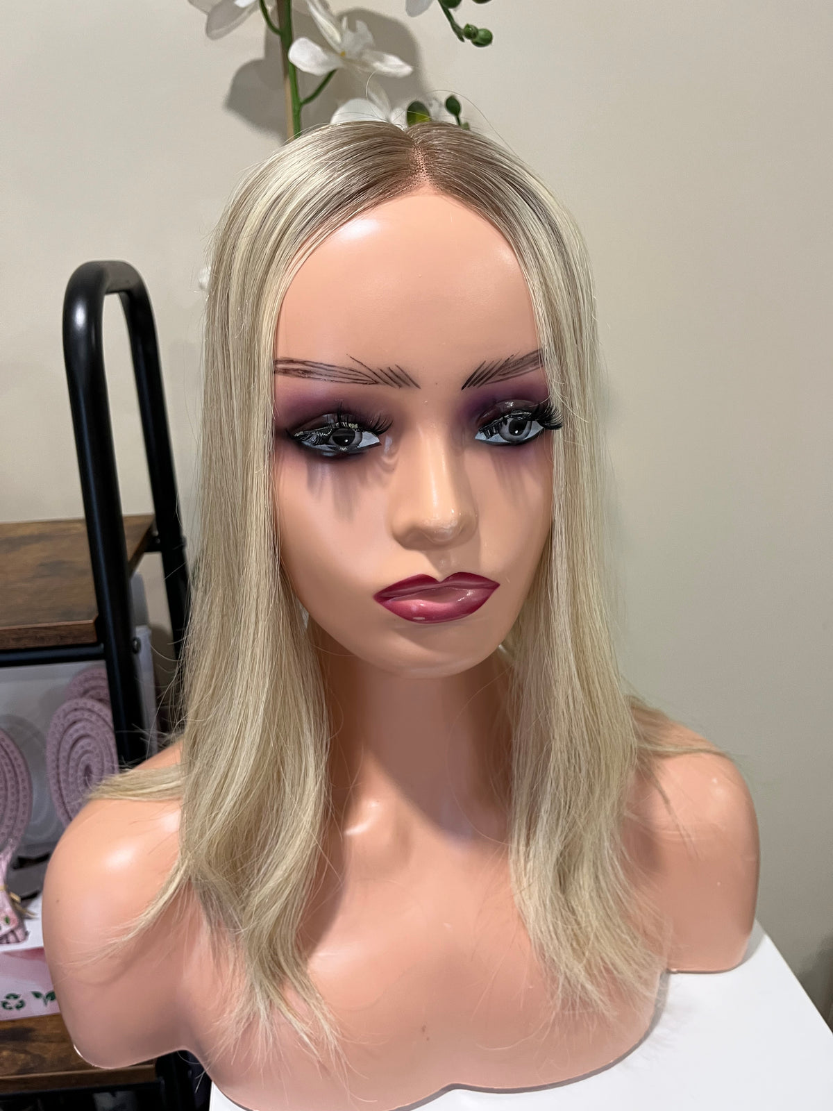 The AJ Seamless Human Hair Enhancer Rooted Ash Blonde 14 inches