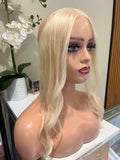 The AJ Hairline Human Hair Enhancer 14inch Platinum Blonde