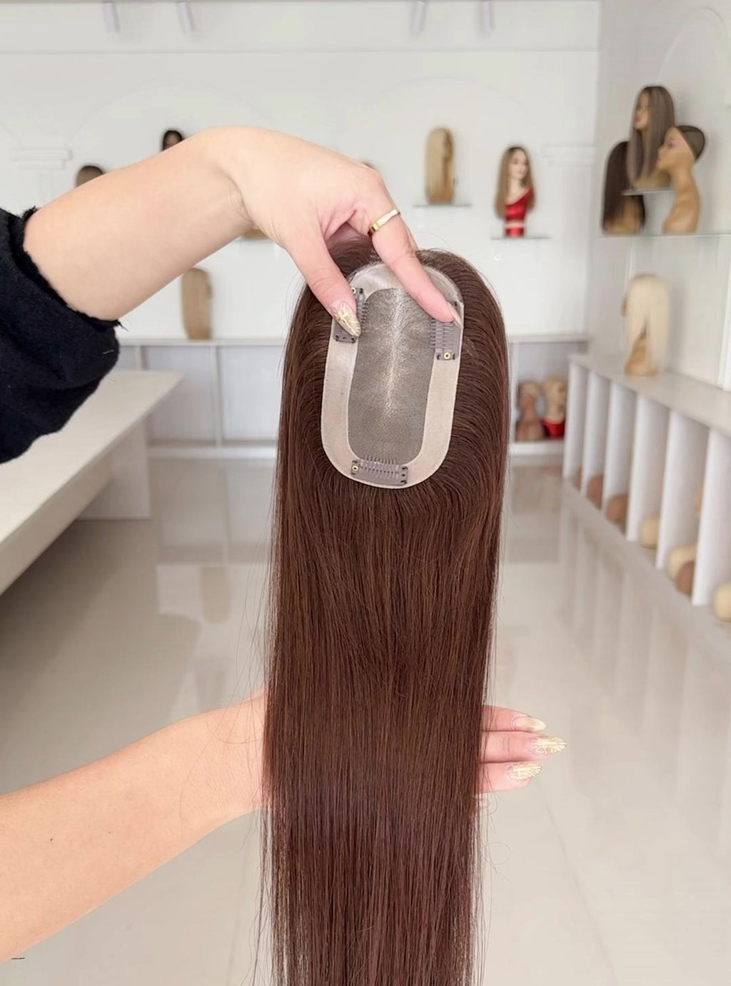 The AJ Ultra Lightweight Human Hair Enhancer 18inch Cocoa Brown