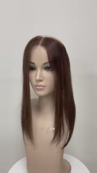 The AJ Hairline Human Hair Enhancer 12inch Spiced Brown